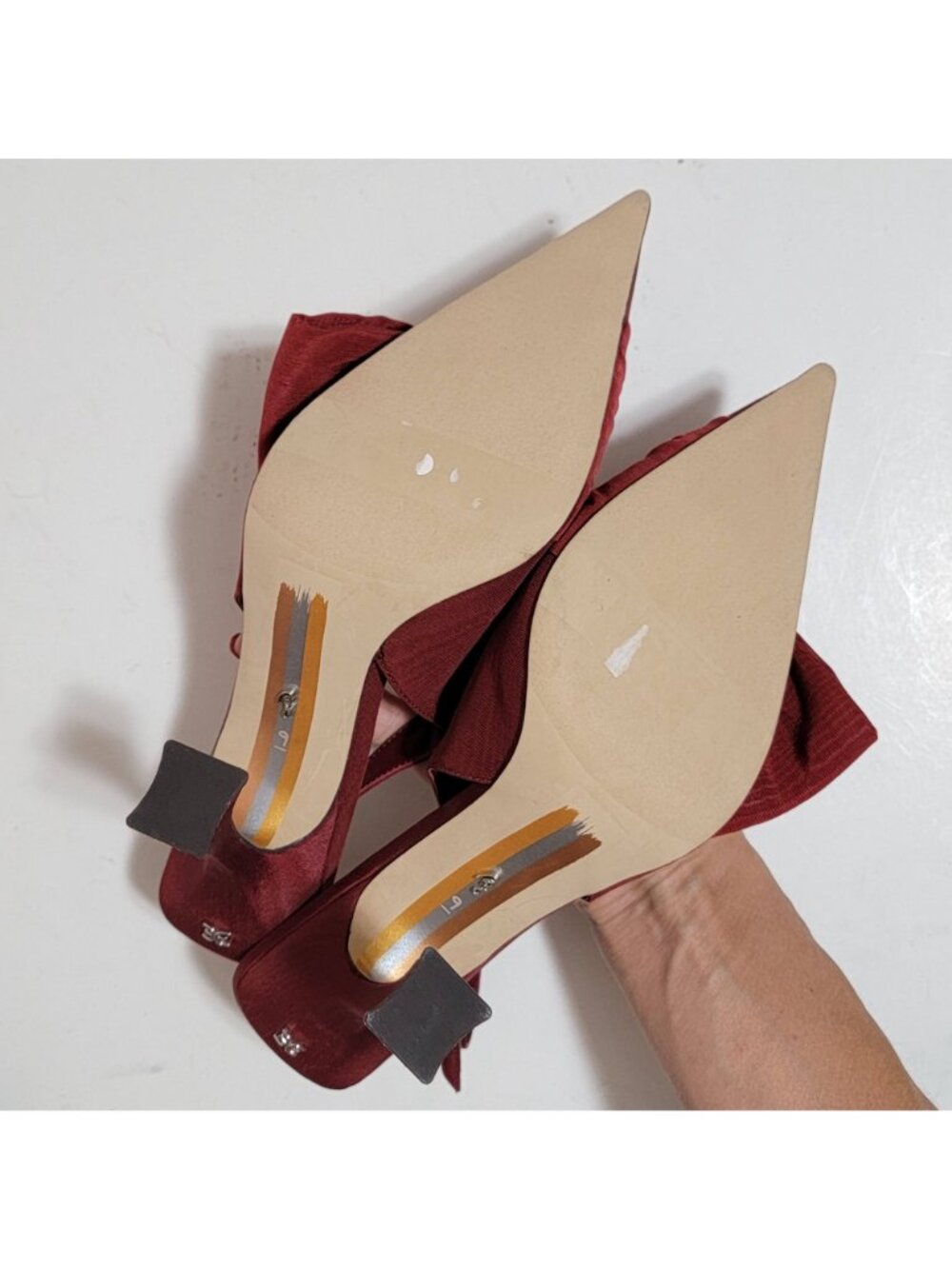 NEW Sam Edelman Onia Slingback Heels Romantic Feminine Formal Red Womens 9 - Picture 5 of 9